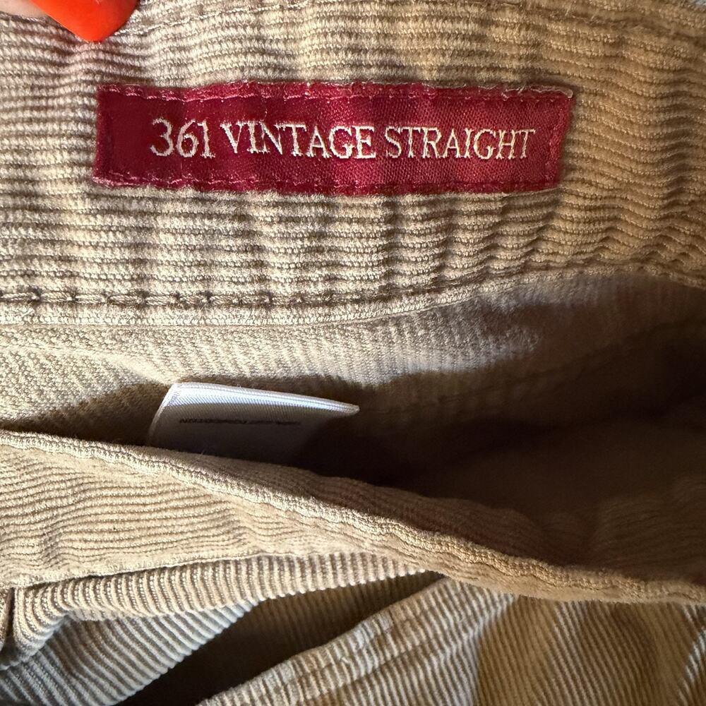 Lucky Brand 361 Vintage Straight Corduroy Pants Mens 40x32 Khaki Beige Cotton - Picture 12 of 12